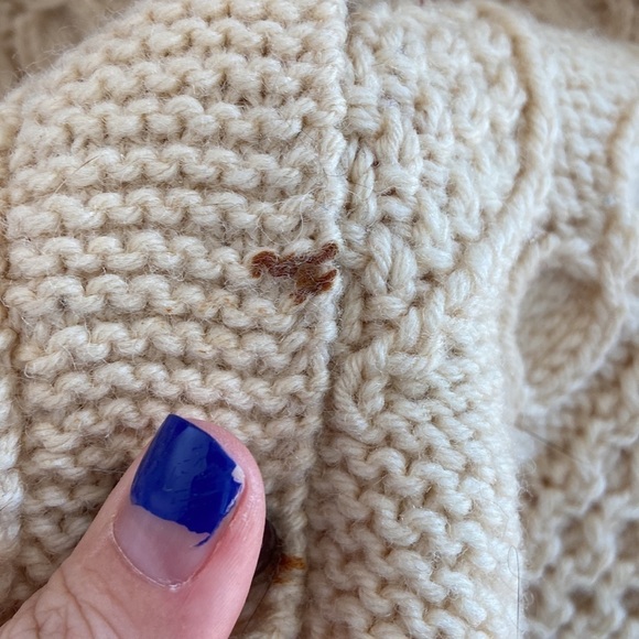 VTG Irish handknit wool cardigan - Picture 5 of 6